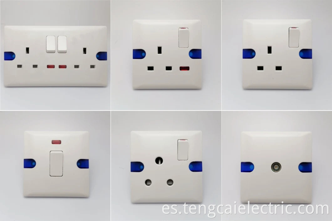 Toma de interruptor de luz de pared eléctrica 1 GAND 1 WAY